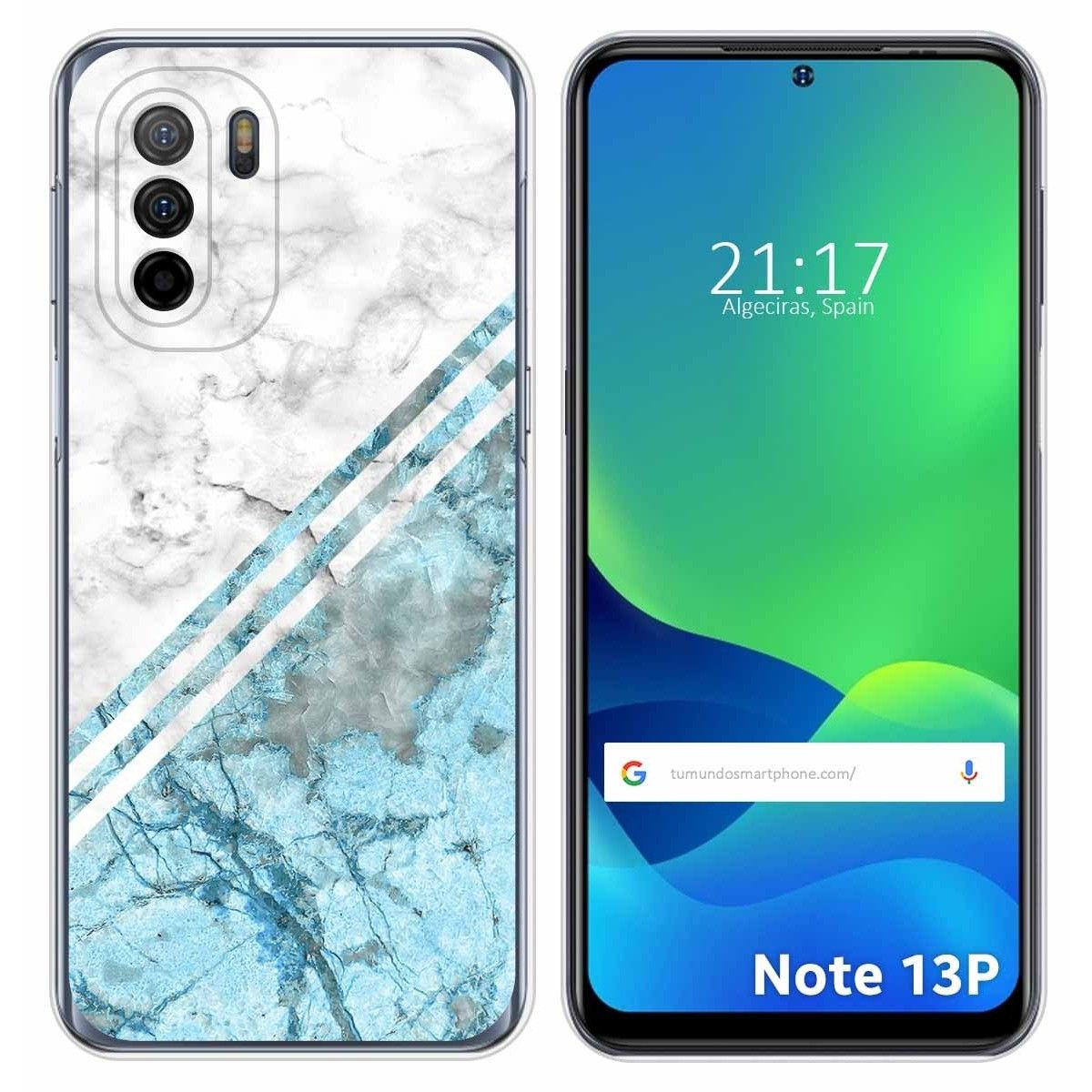 Funda Silicona para Ulefone Note 13P diseño Mármol 02 Dibujos