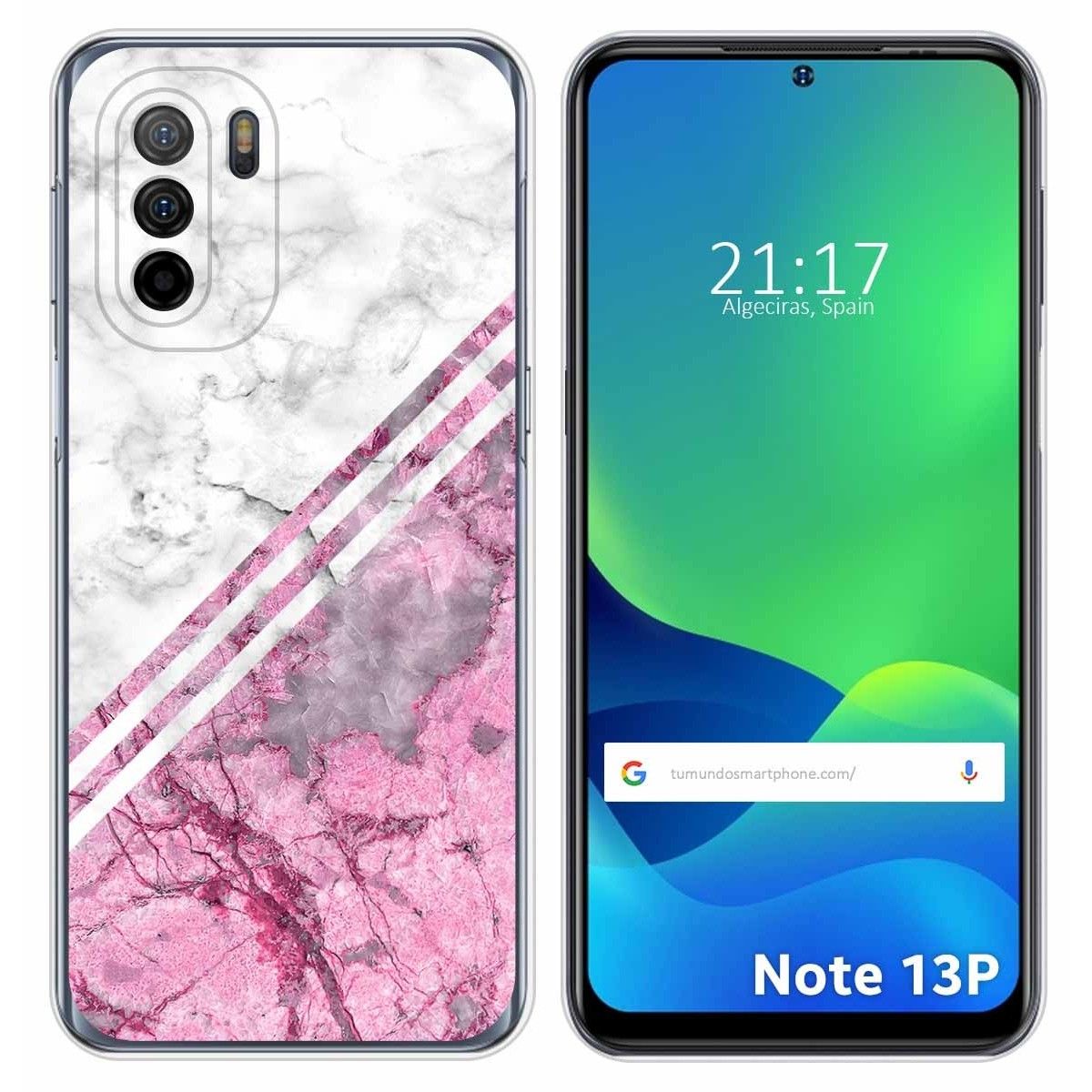 Funda Silicona para Ulefone Note 13P diseño Mármol 03 Dibujos