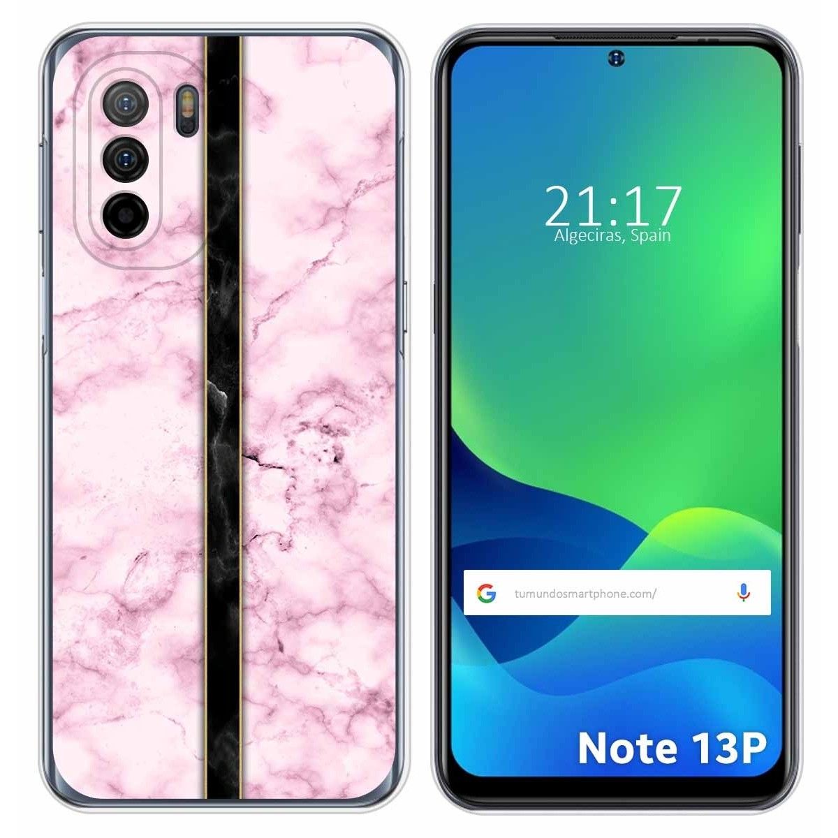 Funda Silicona para Ulefone Note 13P diseño Mármol 04 Dibujos