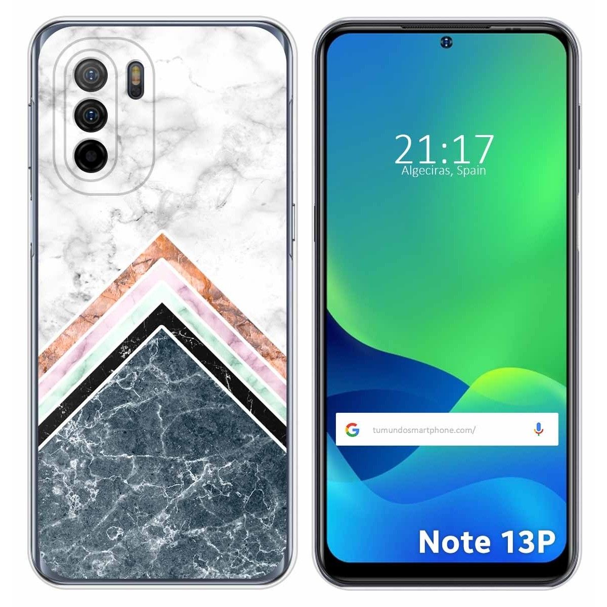 Funda Silicona para Ulefone Note 13P diseño Mármol 05 Dibujos