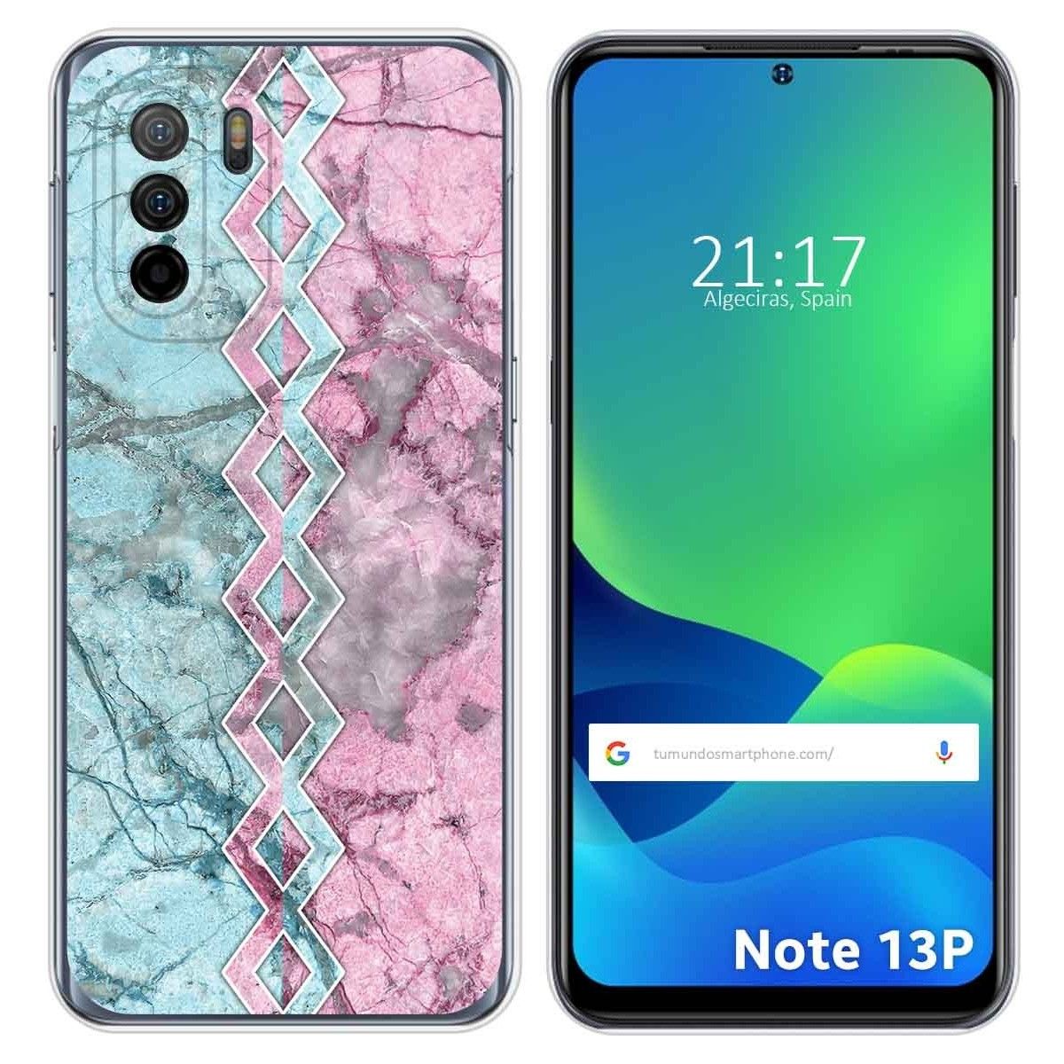 Funda Silicona para Ulefone Note 13P diseño Mármol 08 Dibujos