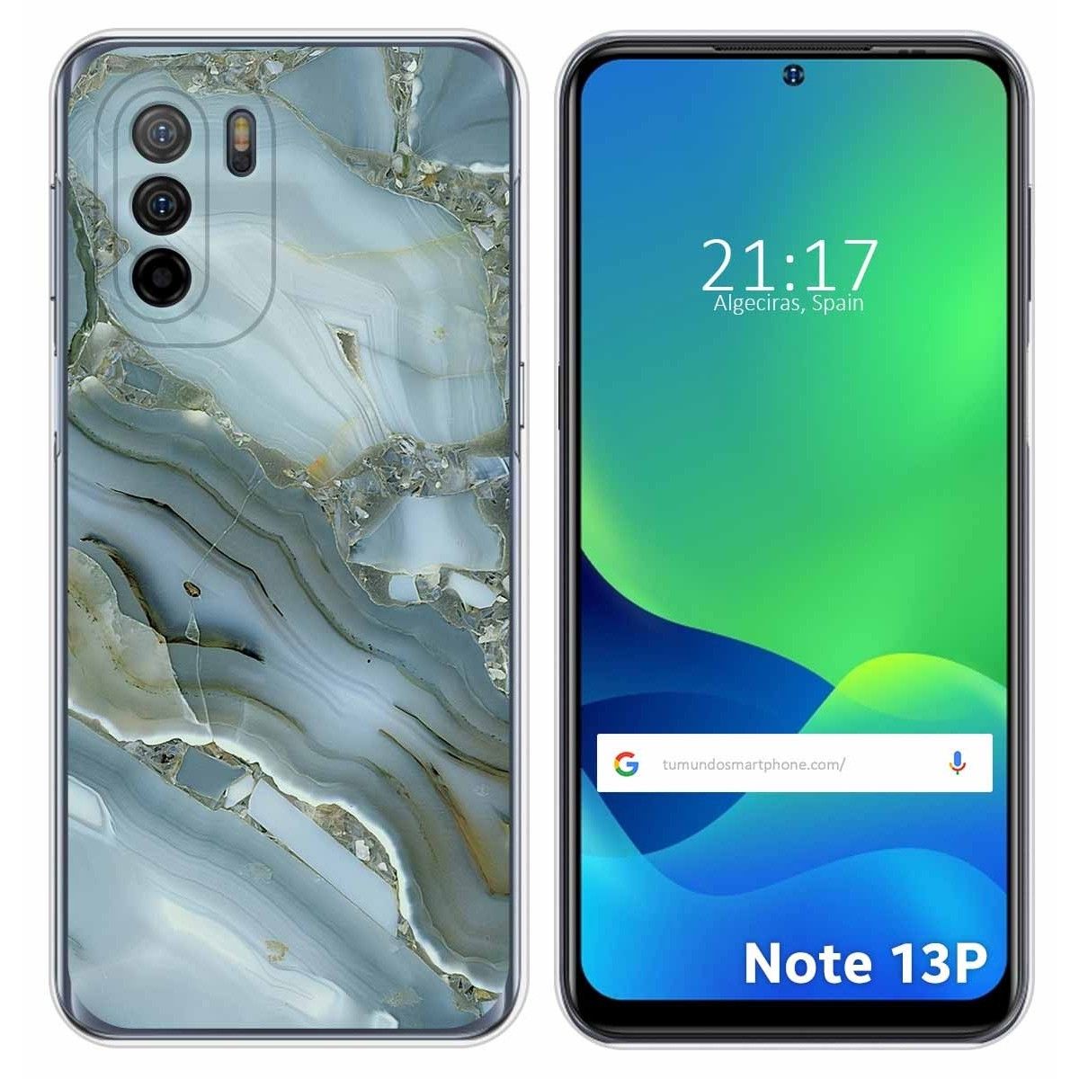 Funda Silicona para Ulefone Note 13P diseño Mármol 09 Dibujos