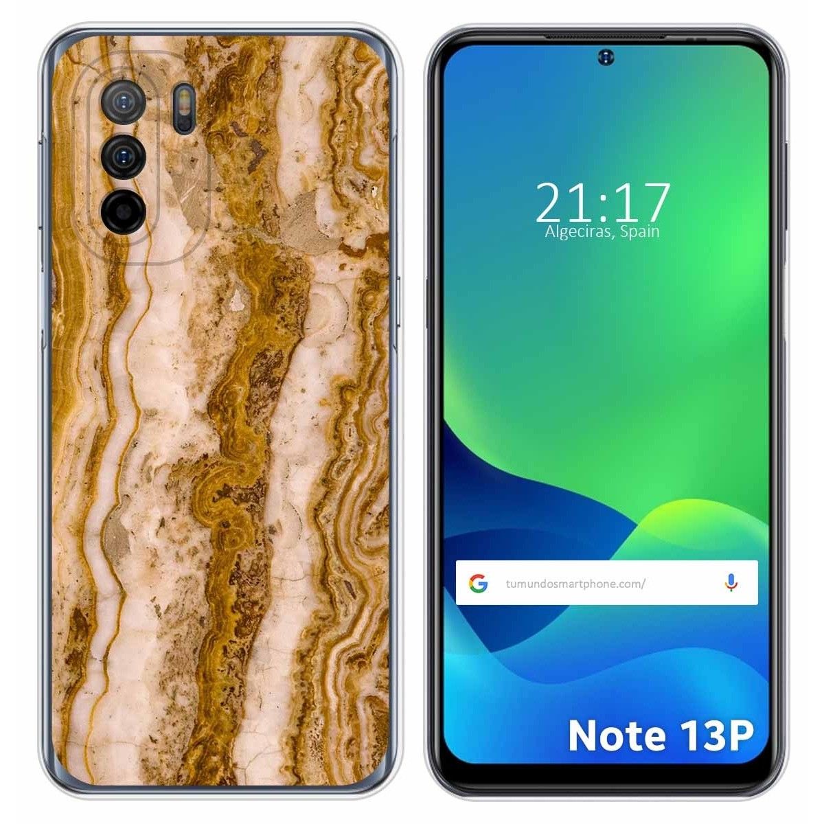 Funda Silicona para Ulefone Note 13P diseño Mármol 10 Dibujos