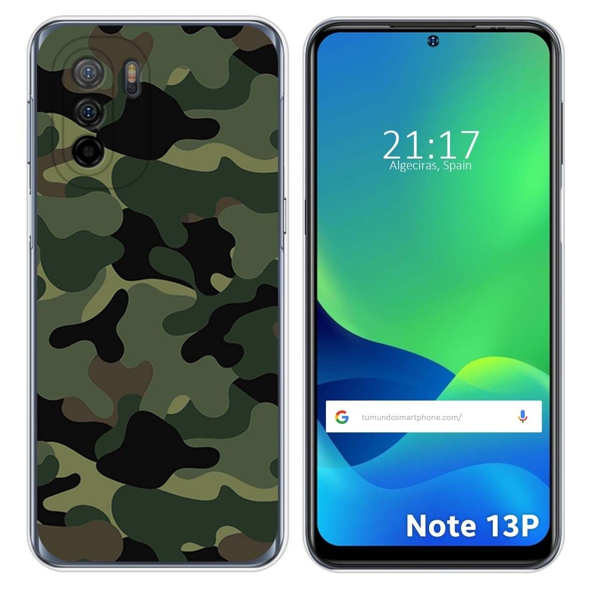 Funda Silicona para Ulefone Note 13P diseño Camuflaje Dibujos