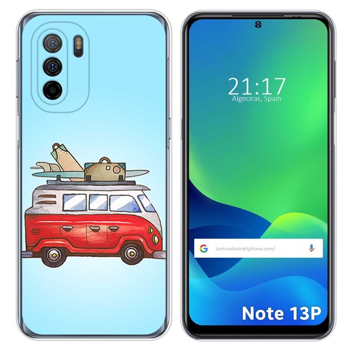 Funda Silicona para Ulefone Note 13P diseño Furgoneta Dibujos