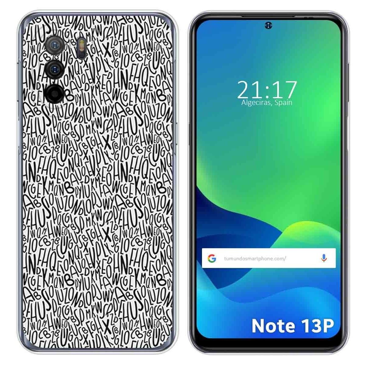 Funda Silicona para Ulefone Note 13P diseño Letras Dibujos