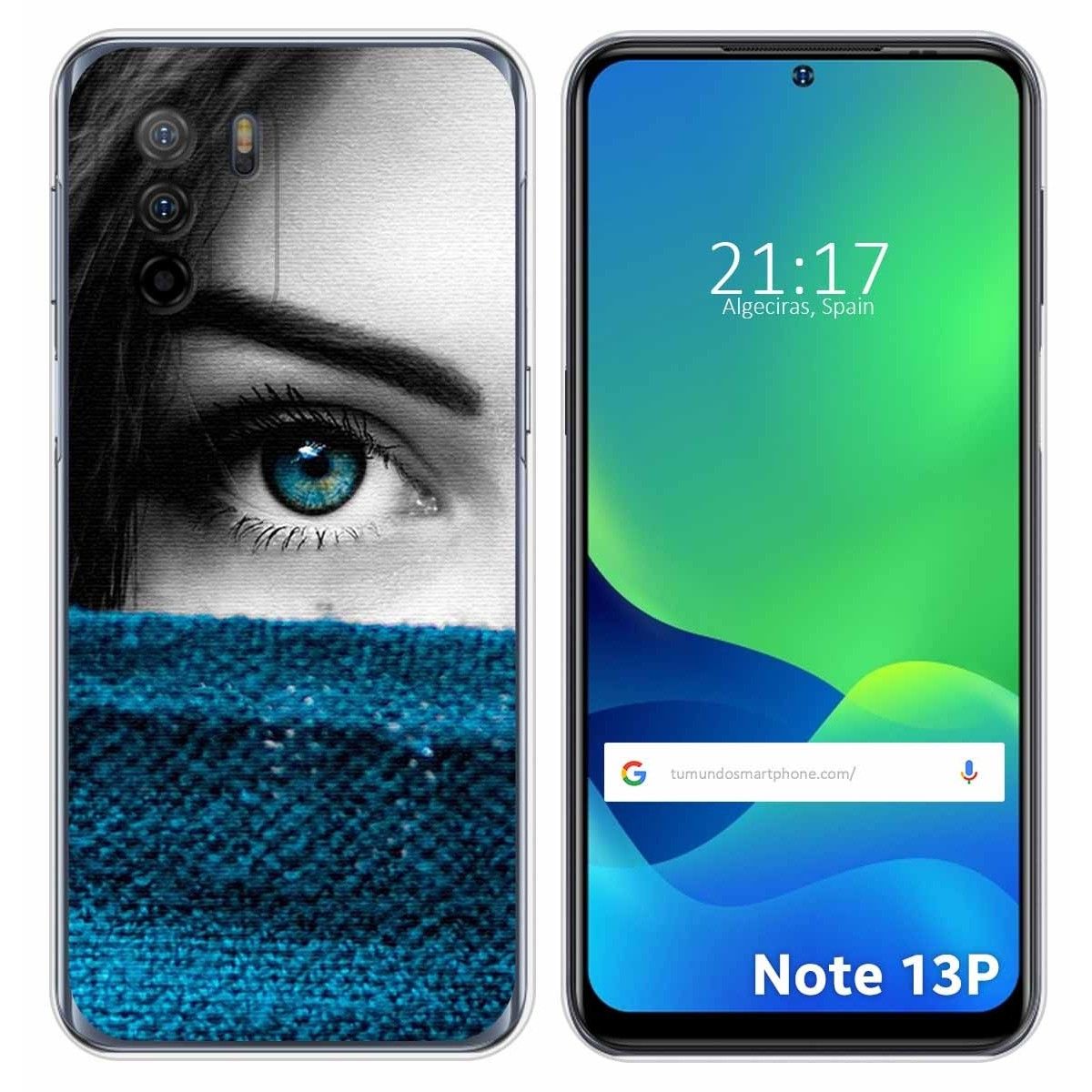 Funda Silicona para Ulefone Note 13P diseño Ojo Dibujos