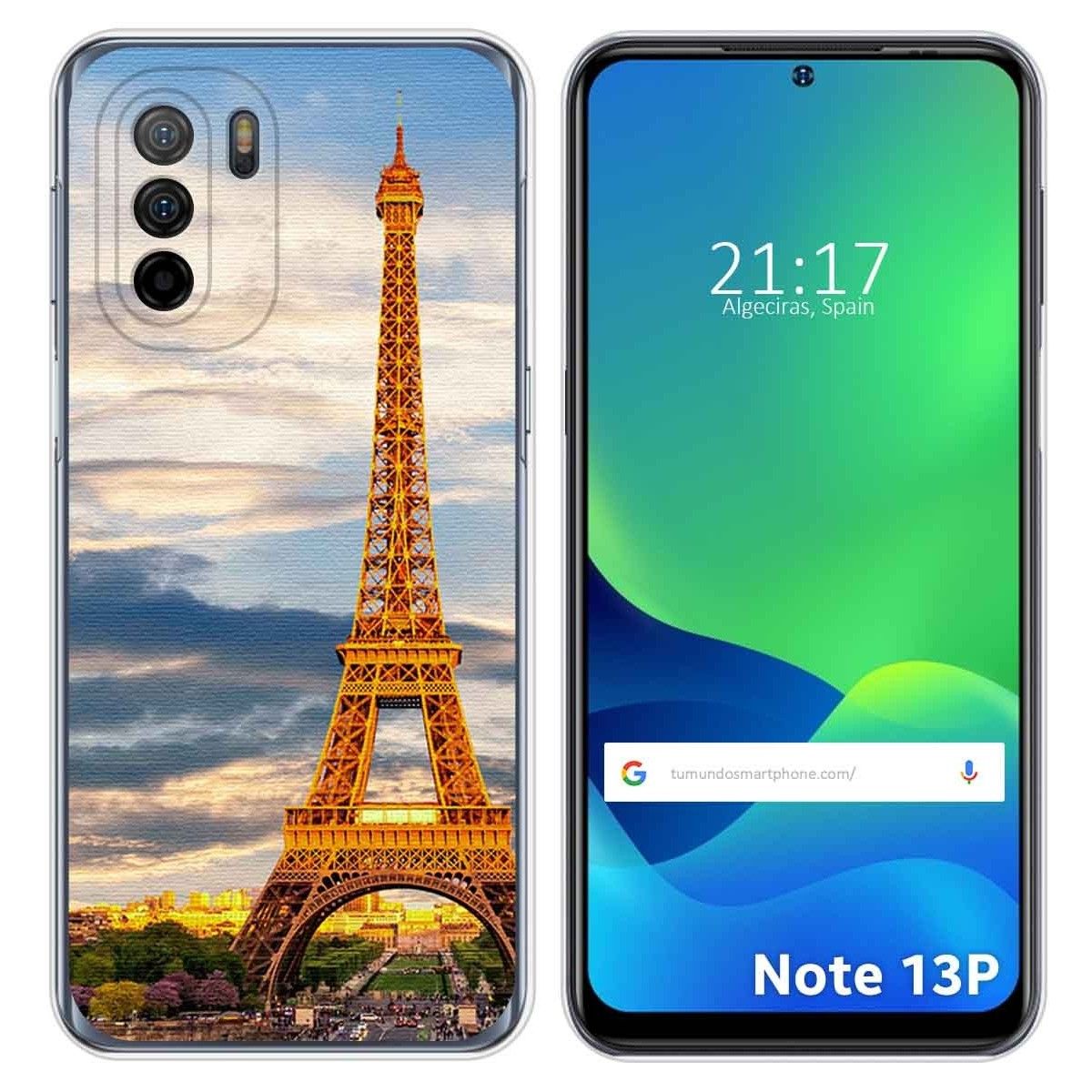 Funda Silicona para Ulefone Note 13P diseño Paris Dibujos