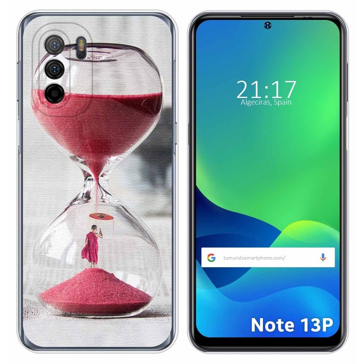Funda Silicona para Ulefone Note 13P diseño Reloj Dibujos