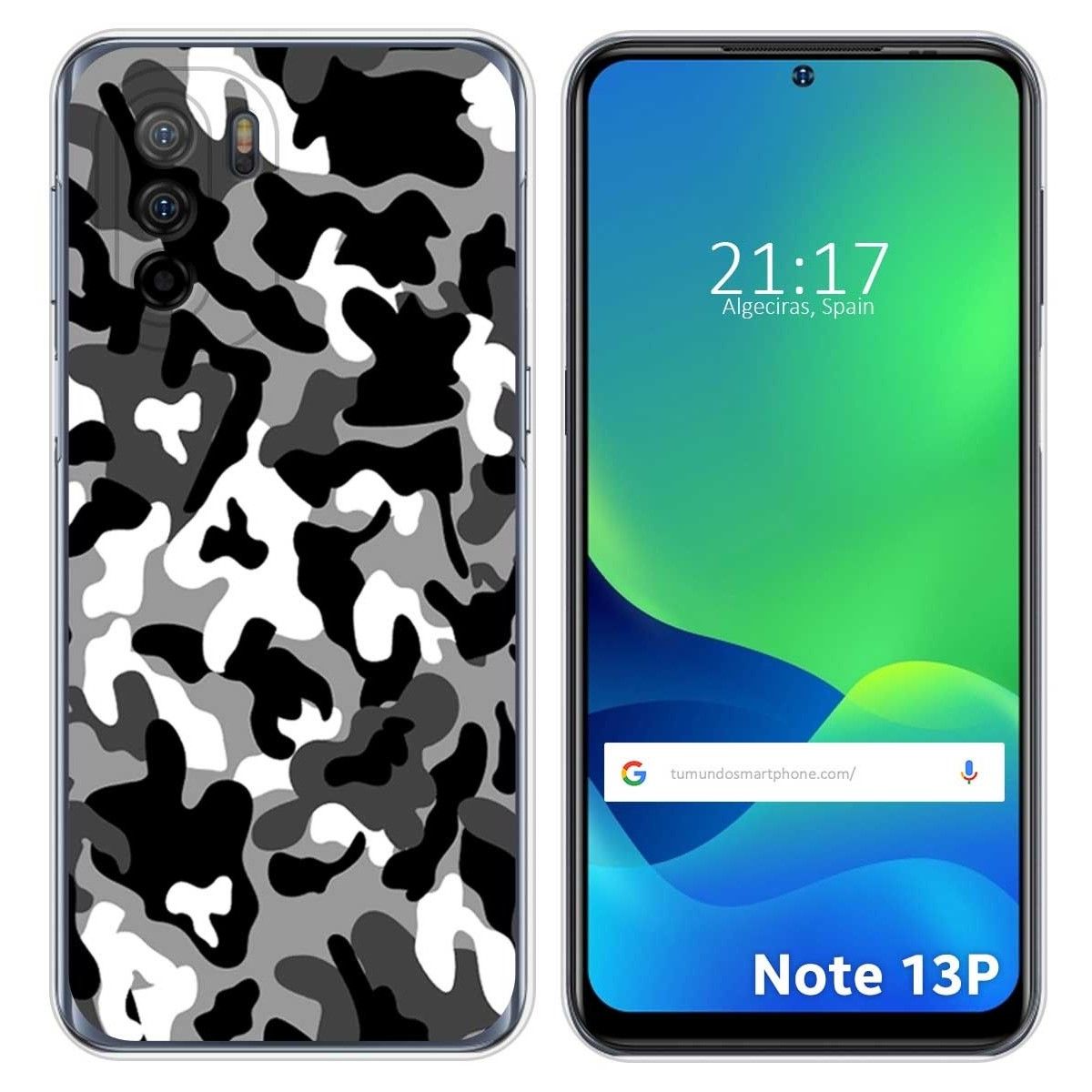 Funda Silicona para Ulefone Note 13P diseño Snow Camuflaje Dibujos