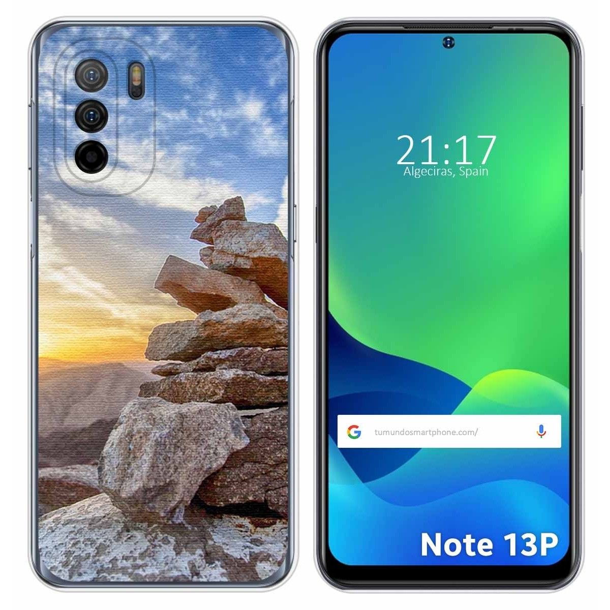 Funda Silicona para Ulefone Note 13P diseño Sunset Dibujos