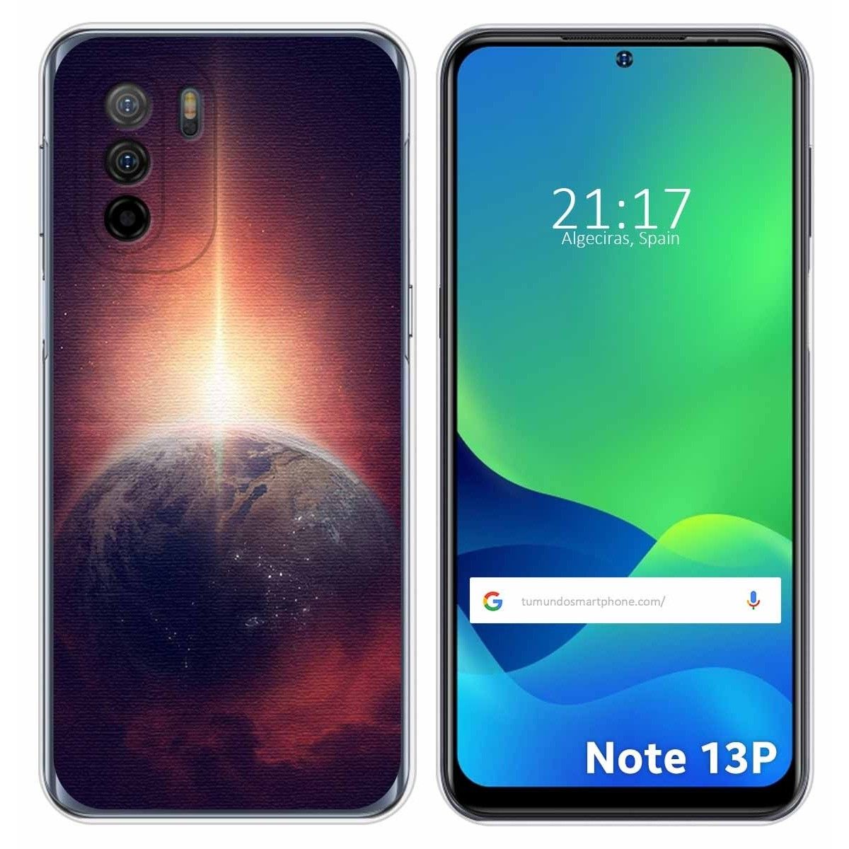Funda Silicona para Ulefone Note 13P diseño Tierra Dibujos