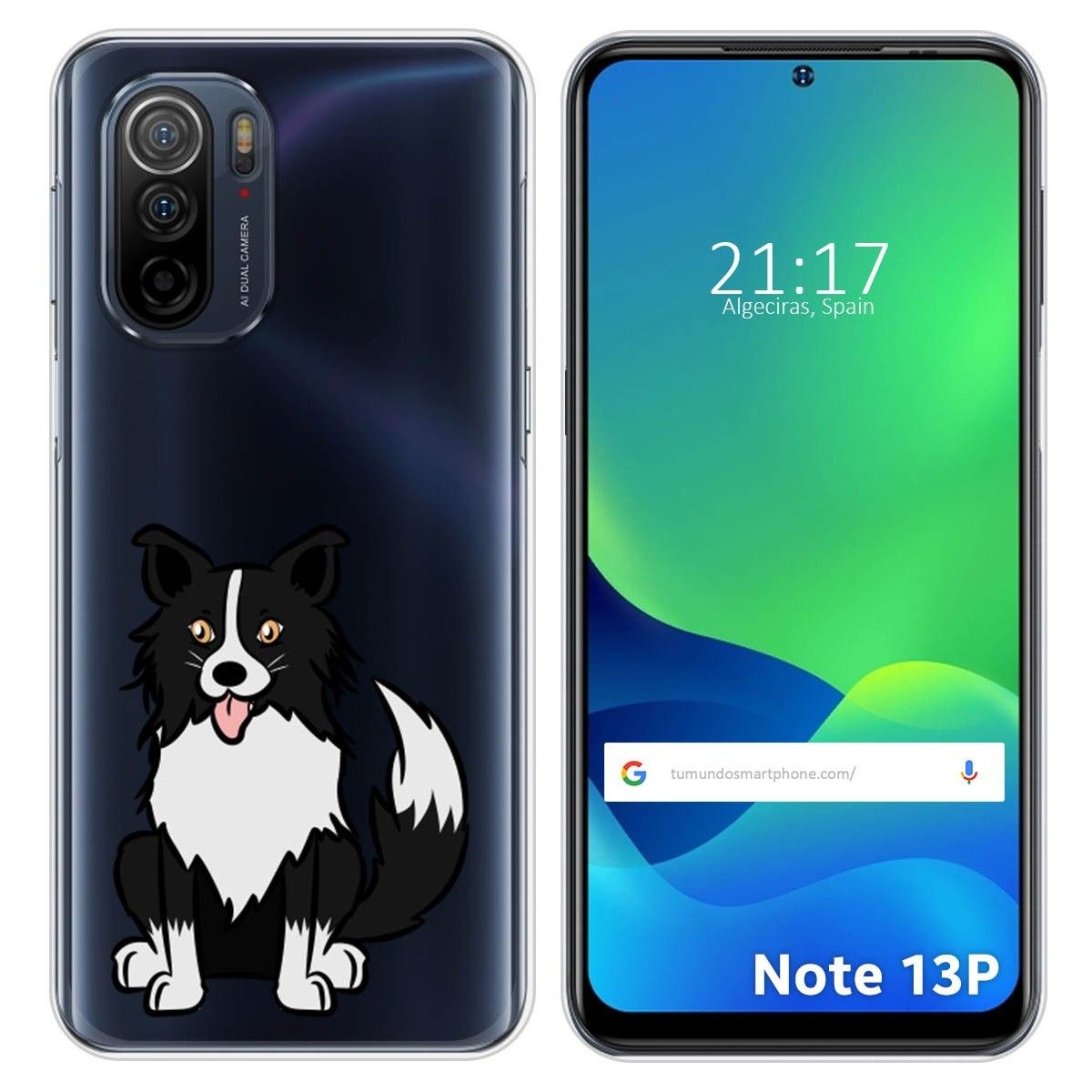 Funda Silicona Transparente para Ulefone Note 13P diseño Perros 01 Dibujos