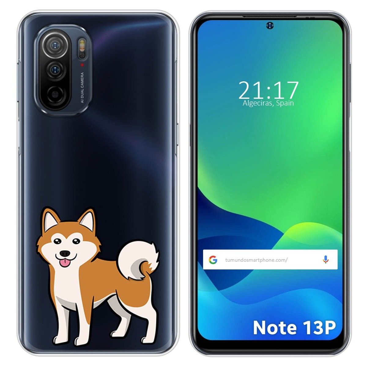 Funda Silicona Transparente para Ulefone Note 13P diseño Perros 02 Dibujos