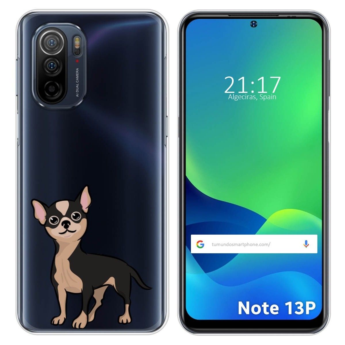 Funda Silicona Transparente para Ulefone Note 13P diseño Perros 05 Dibujos