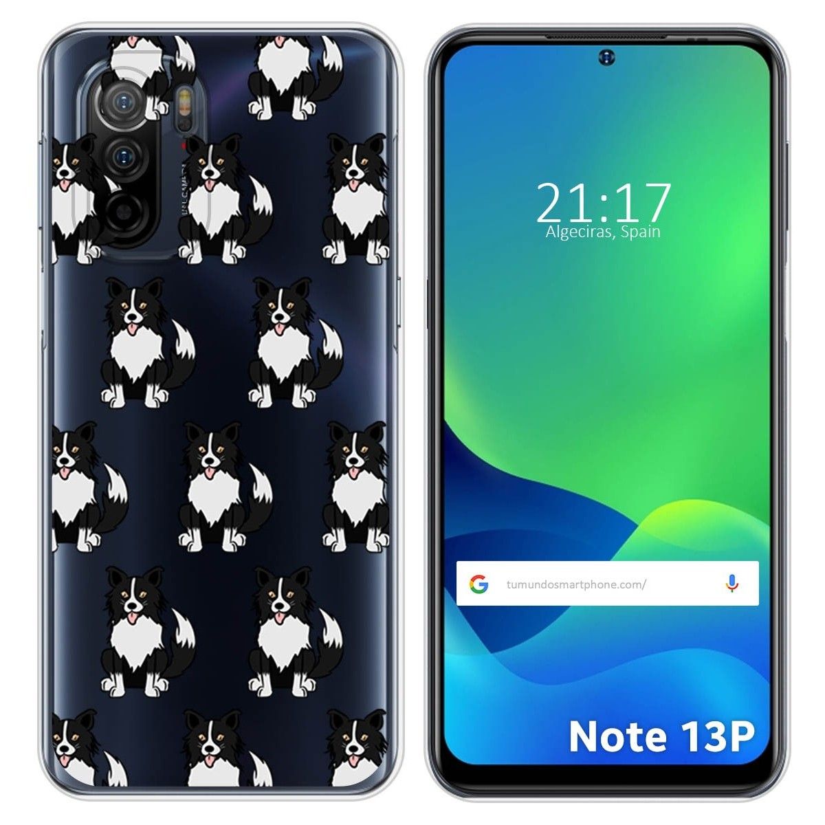 Funda Silicona Transparente para Ulefone Note 13P diseño Perros 07 Dibujos