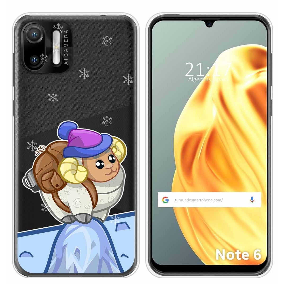 Funda Silicona Transparente para Ulefone Note Note 6 / 6P diseño Cabra Dibujos