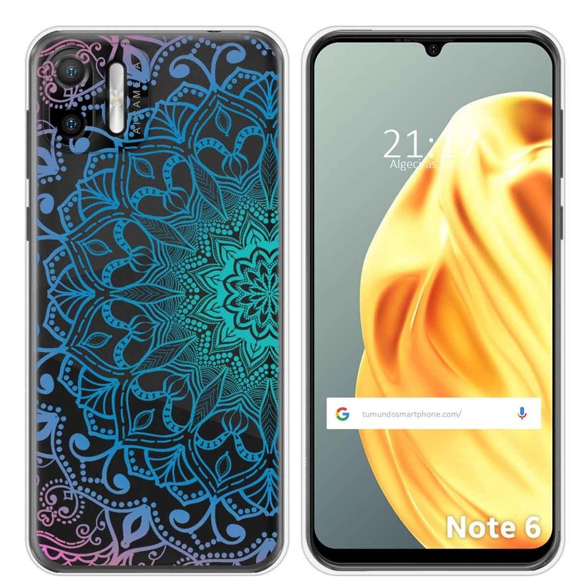 Funda Silicona Transparente para Ulefone Note Note 6 / 6P diseño Mandala Dibujos