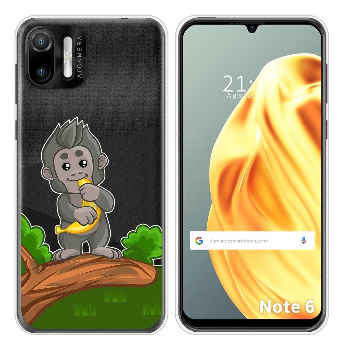 Funda Silicona Transparente para Ulefone Note Note 6 / 6P diseño Mono Dibujos