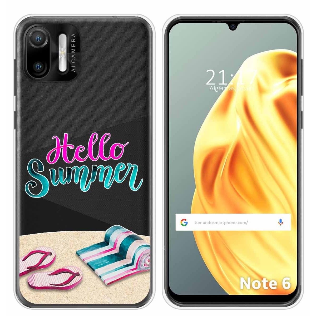 Funda Silicona Transparente para Ulefone Note Note 6 / 6P diseño Summer Dibujos