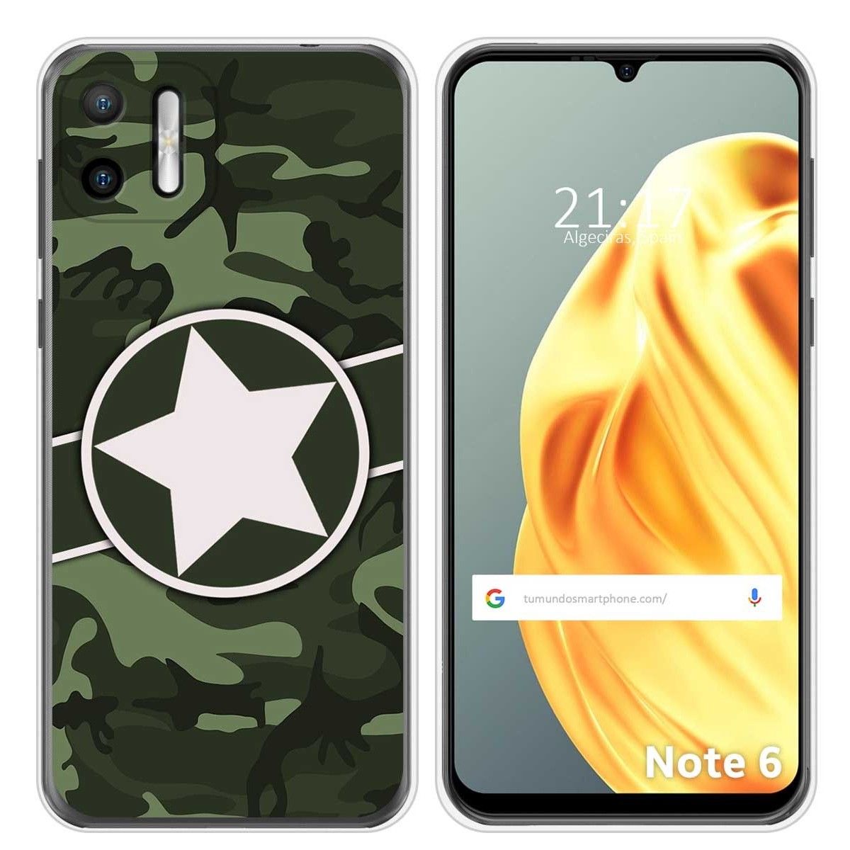 Funda Silicona para Ulefone Note Note 6 / 6P diseño Camuflaje 01 Dibujos