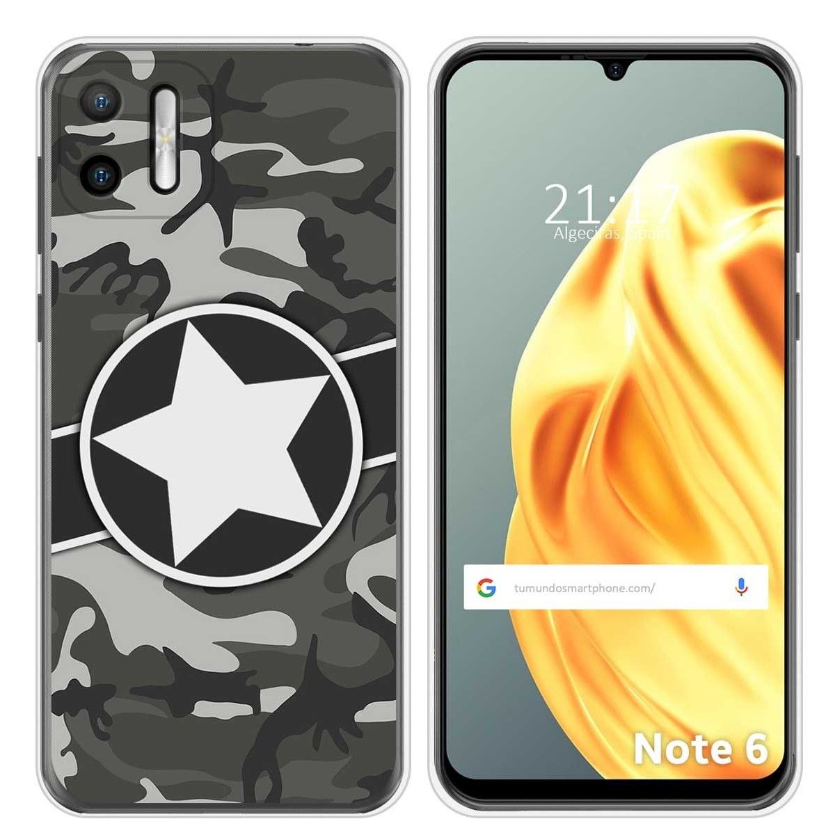 Funda Silicona para Ulefone Note Note 6 / 6P diseño Camuflaje 02 Dibujos