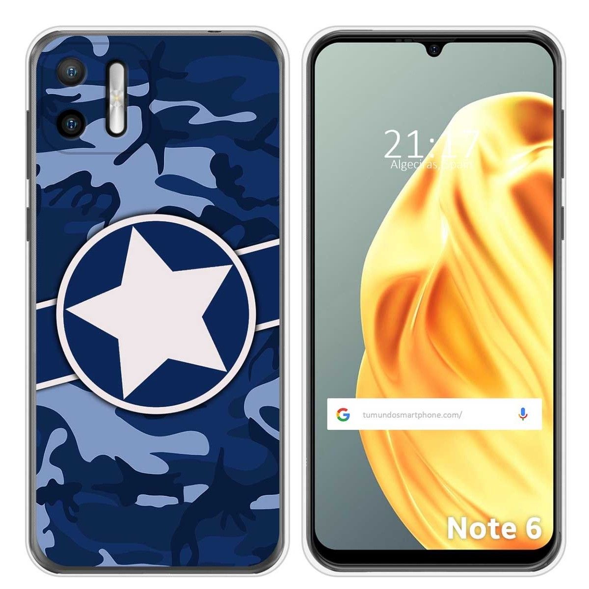 Funda Silicona para Ulefone Note Note 6 / 6P diseño Camuflaje 03 Dibujos