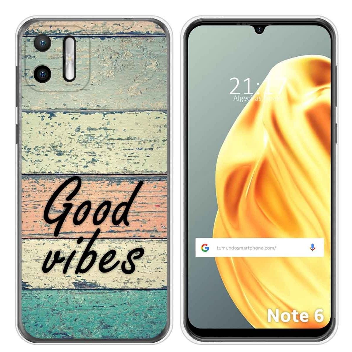 Funda Silicona para Ulefone Note Note 6 / 6P diseño Madera 01 Dibujos