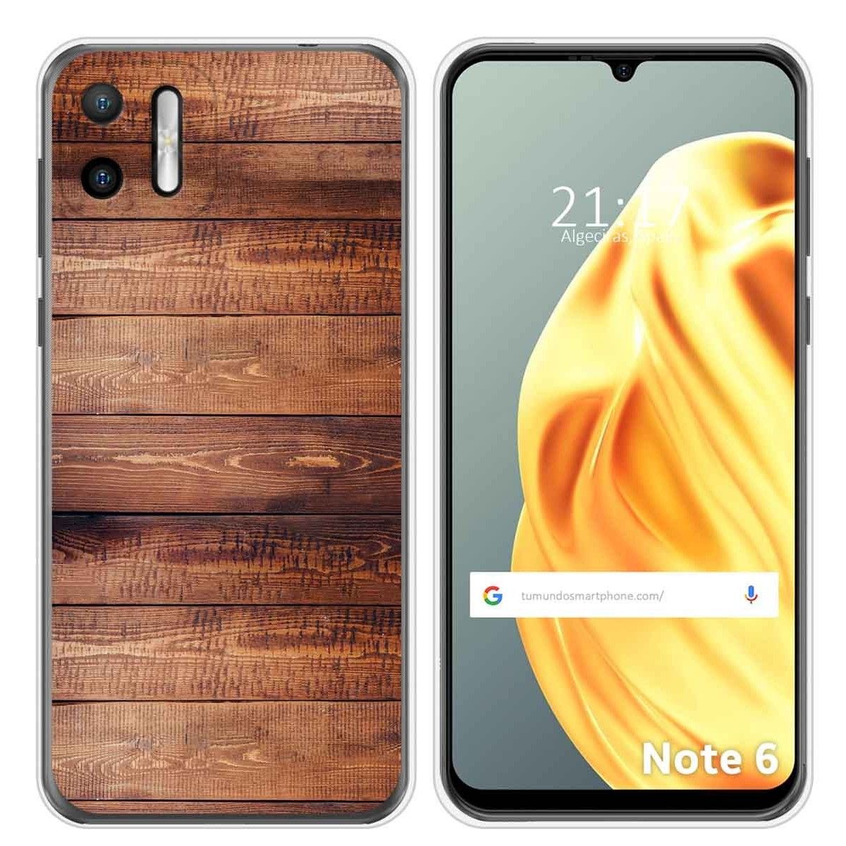 Funda Silicona para Ulefone Note Note 6 / 6P diseño Madera 02 Dibujos