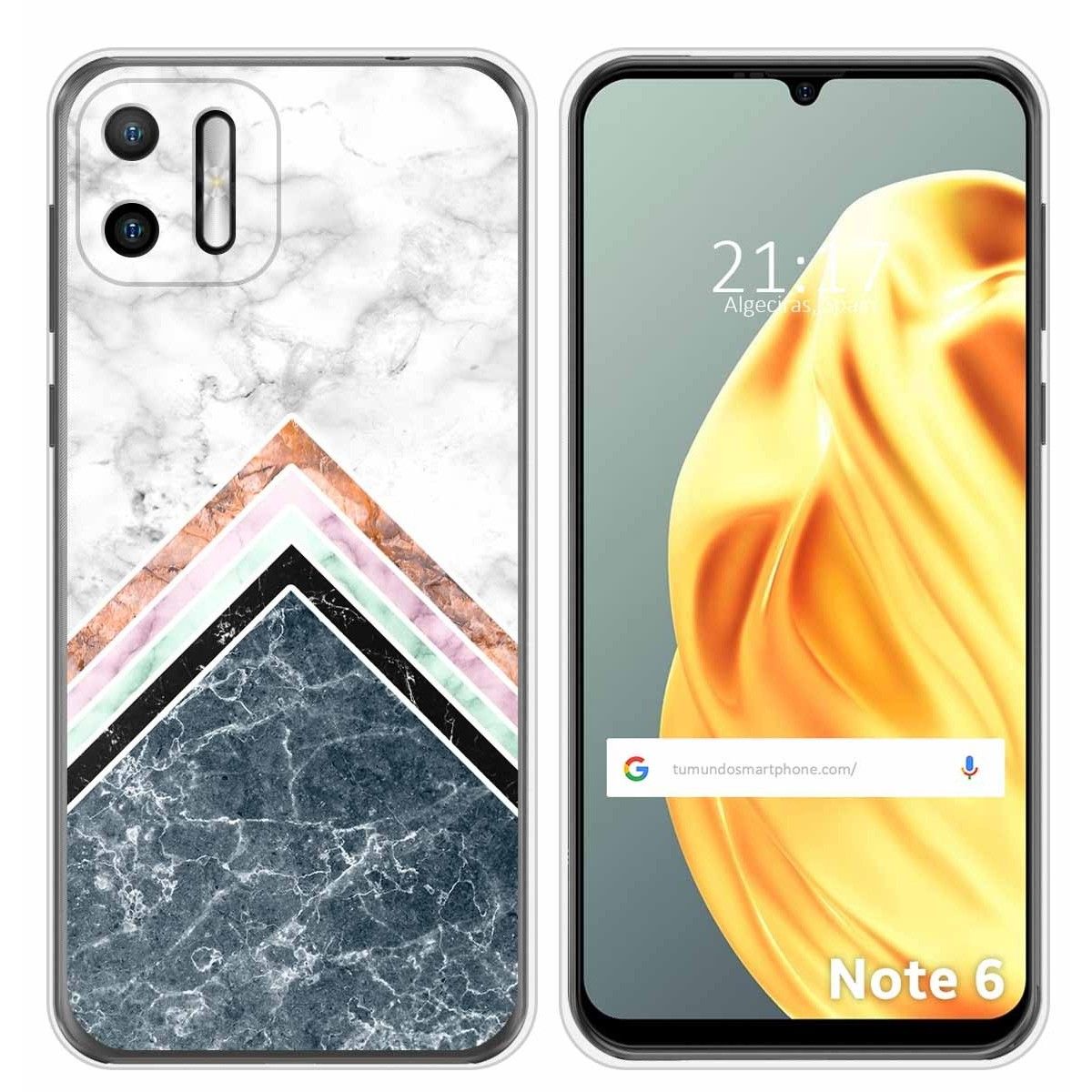 Funda Silicona para Ulefone Note Note 6 / 6P diseño Mármol 05 Dibujos