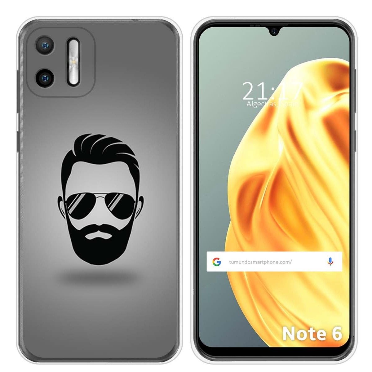 Funda Silicona para Ulefone Note Note 6 / 6P diseño Barba Dibujos
