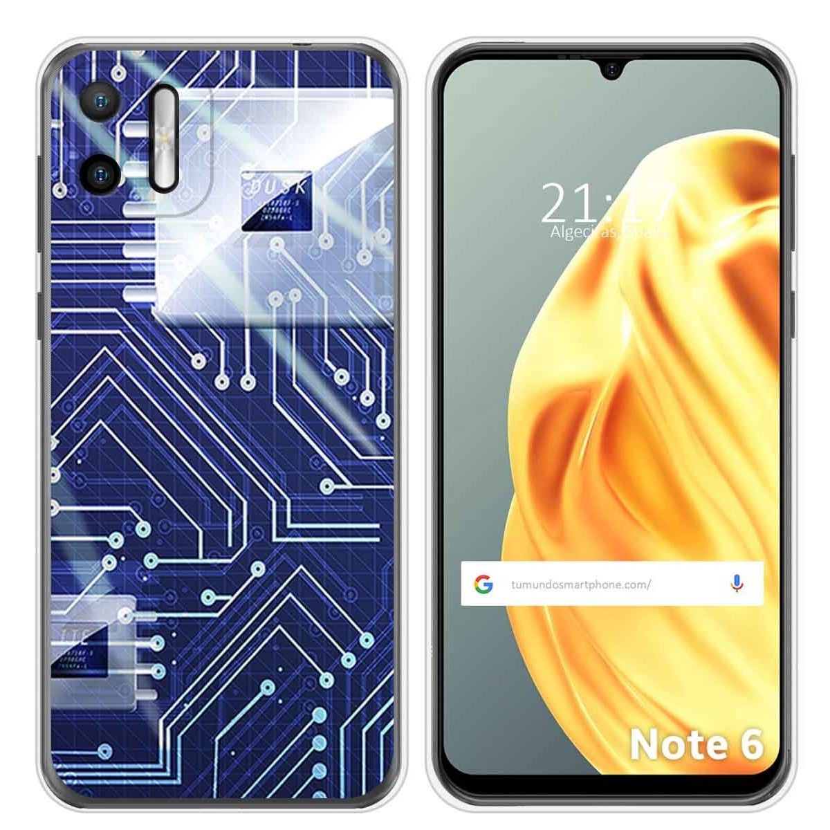 Funda Silicona para Ulefone Note Note 6 / 6P diseño Circuito Dibujos