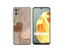 Funda Silicona para Ulefone Note Note 6 / 6P diseño Corazones Madera Dibujos