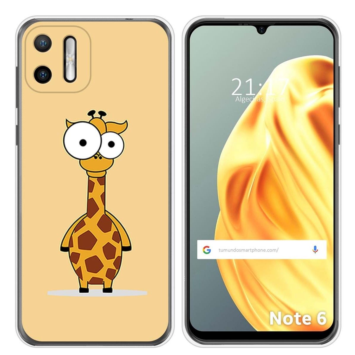 Funda Silicona para Ulefone Note Note 6 / 6P diseño Jirafa Dibujos