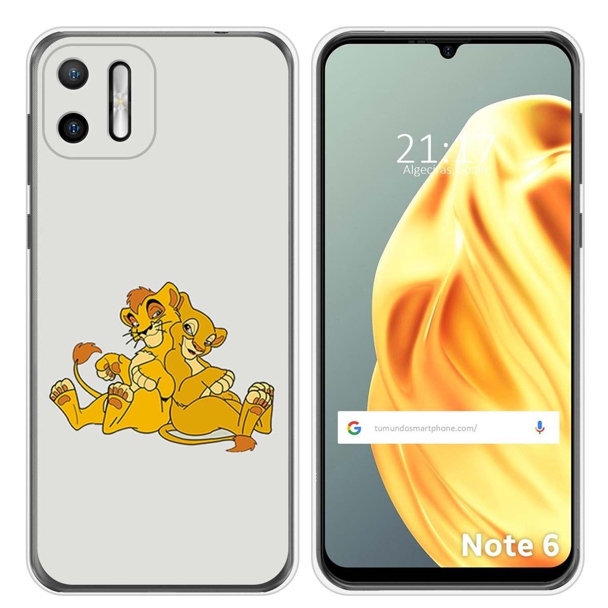 Funda Silicona para Ulefone Note Note 6 / 6P diseño Leones Dibujos
