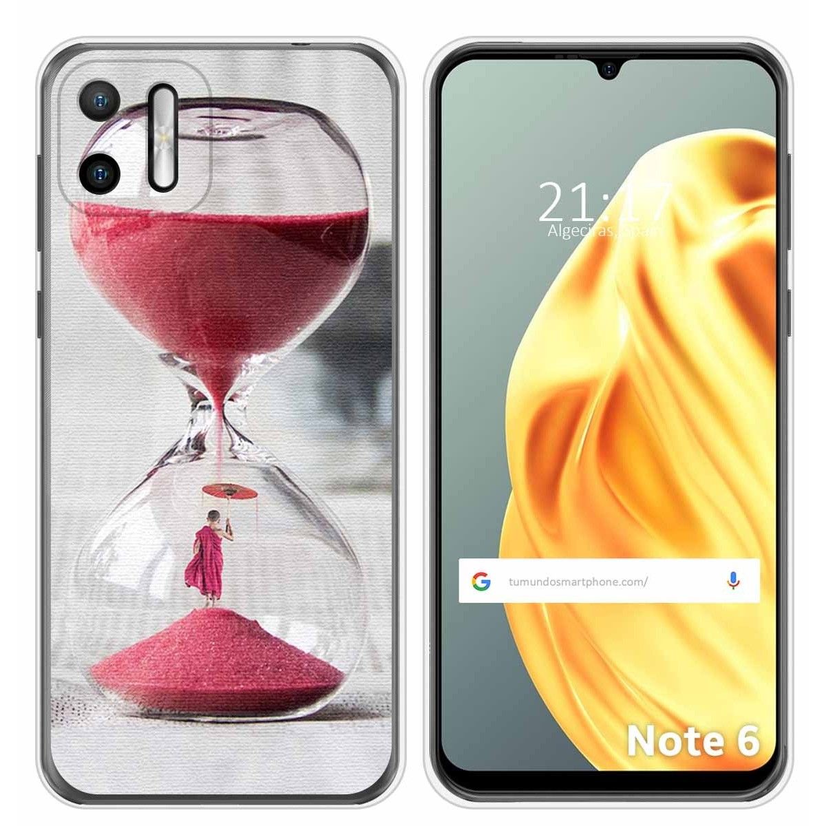 Funda Silicona para Ulefone Note Note 6 / 6P diseño Reloj Dibujos