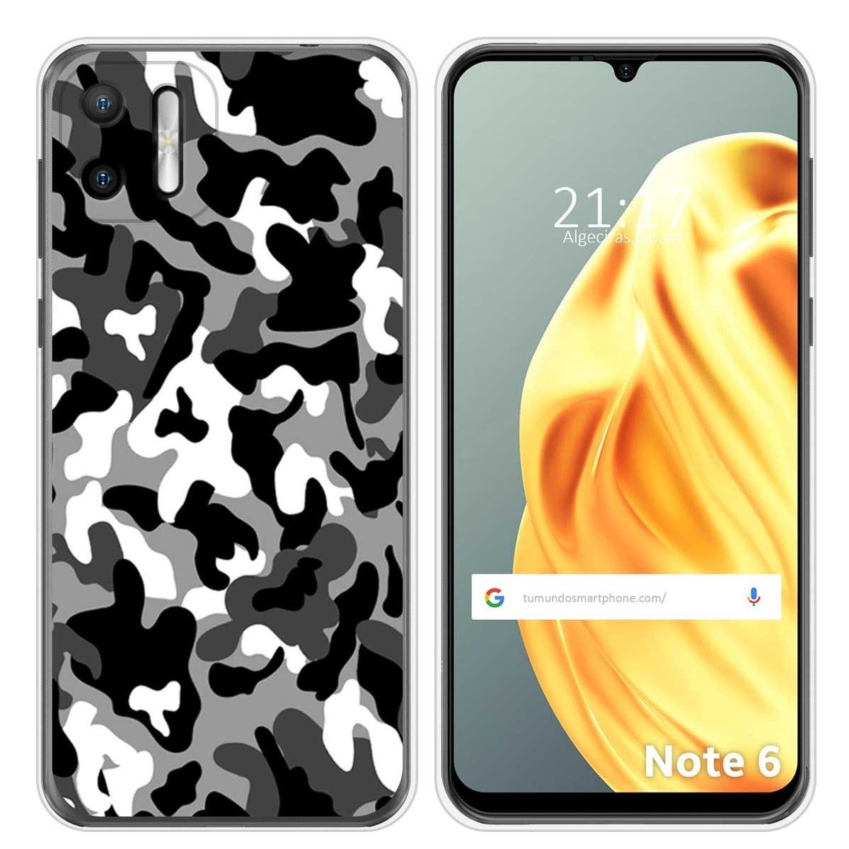 Funda Silicona para Ulefone Note Note 6 / 6P diseño Snow Camuflaje Dibujos