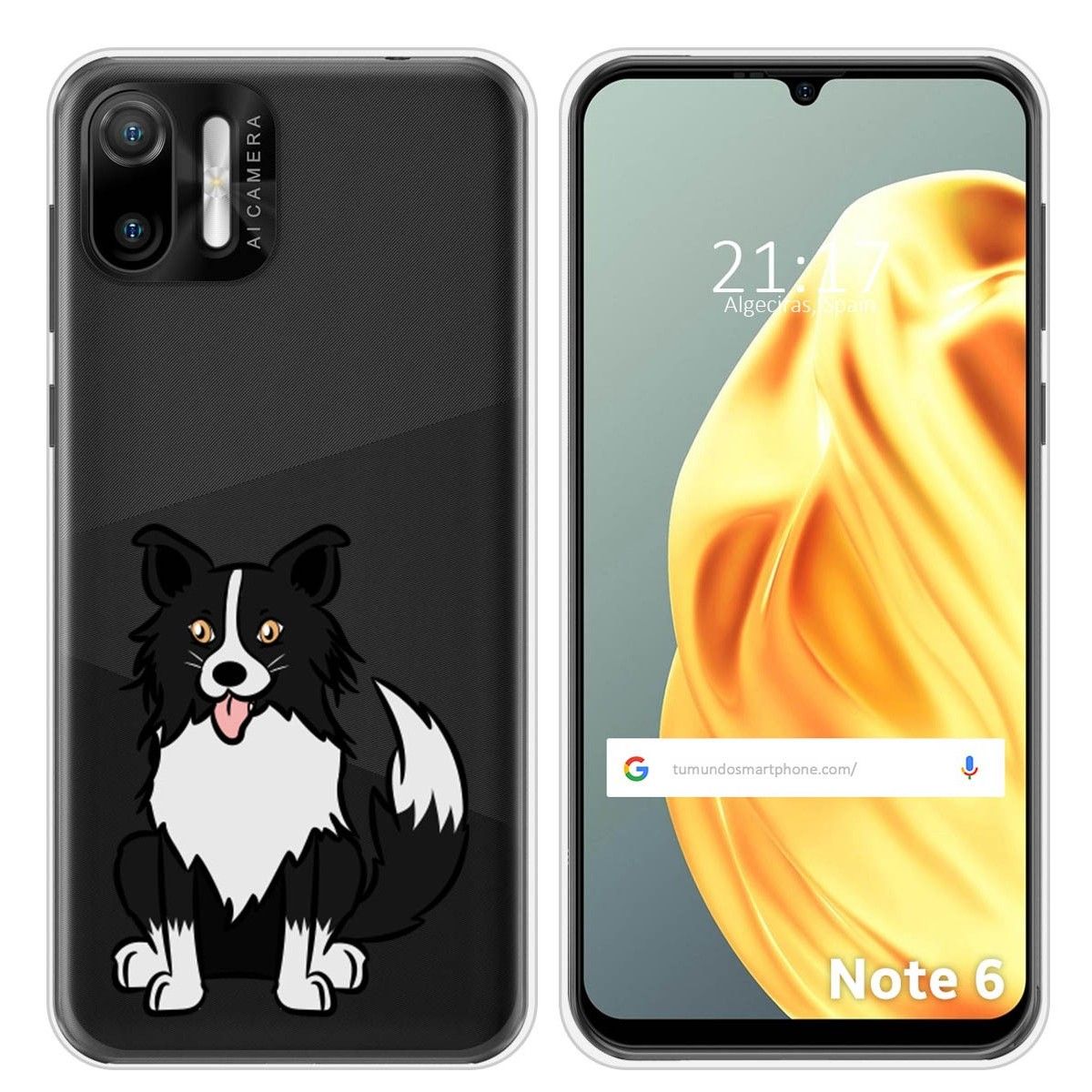 Funda Silicona Transparente para Ulefone Note Note 6 / 6P diseño Perros 01 Dibujos