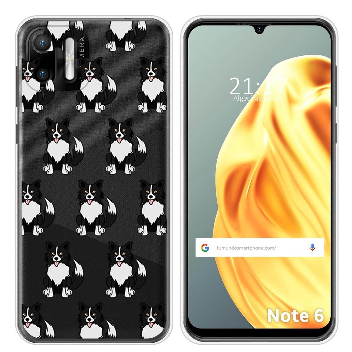 Funda Silicona Transparente para Ulefone Note Note 6 / 6P diseño Perros 07 Dibujos