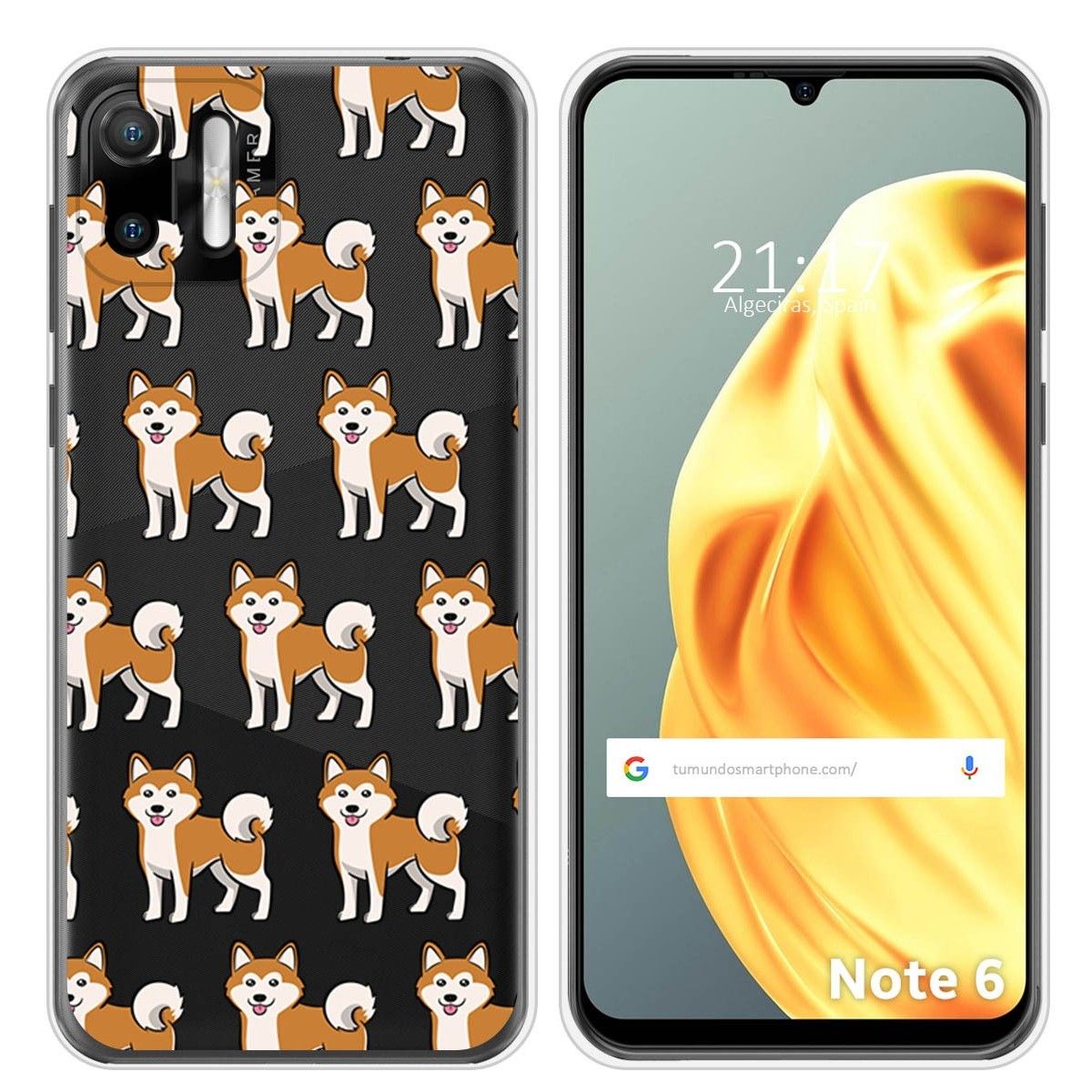 Funda Silicona Transparente para Ulefone Note Note 6 / 6P diseño Perros 08 Dibujos