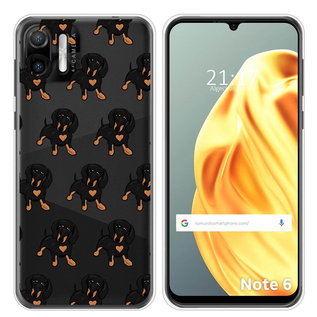 Funda Silicona Transparente para Ulefone Note Note 6 / 6P diseño Perros 10 Dibujos