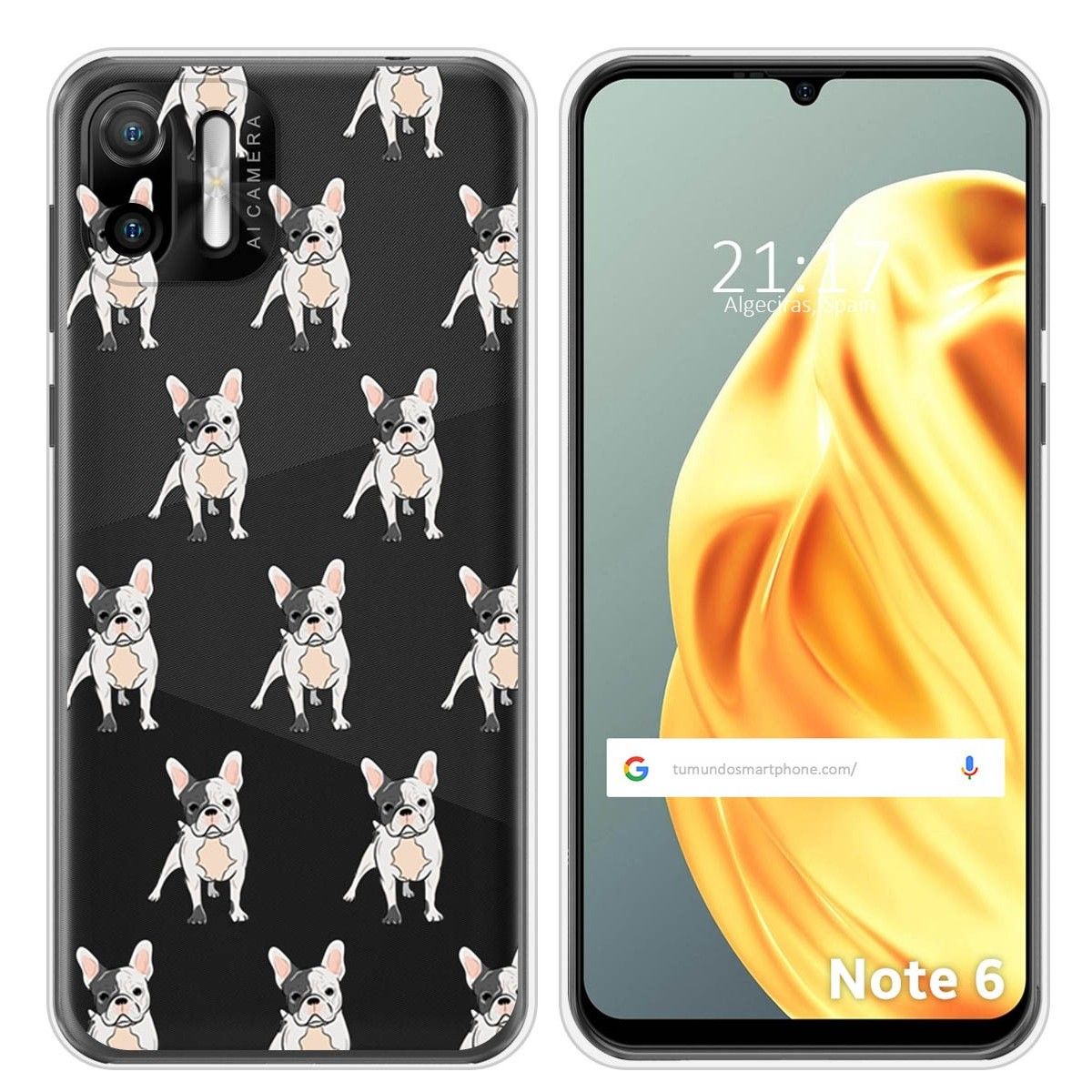 Funda Silicona Transparente para Ulefone Note Note 6 / 6P diseño Perros 12 Dibujos