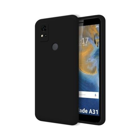 Funda Silicona Líquida Ultra Suave para ZTE Blade A31 color Negra
