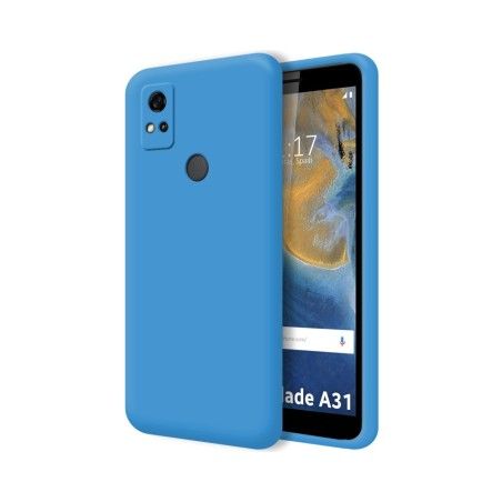 Funda Silicona Líquida Ultra Suave para ZTE Blade A31 color Azul