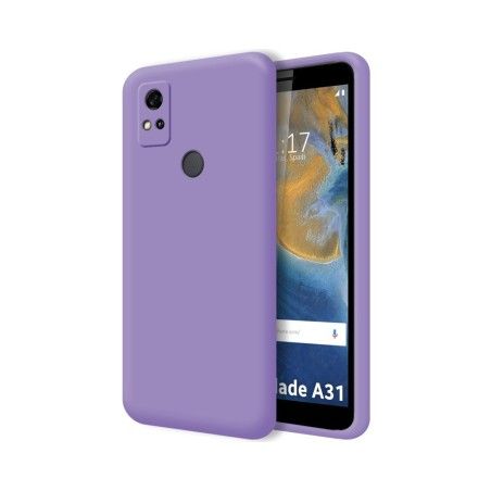 Funda Silicona Líquida Ultra Suave para ZTE Blade A31 color Morada