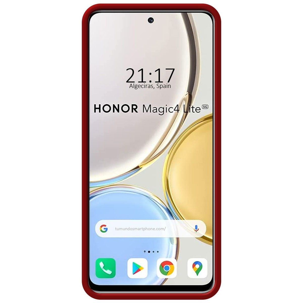 Funda Silicona Líquida Ultra Suave para Huawei Honor Magic 4 Lite color Roja