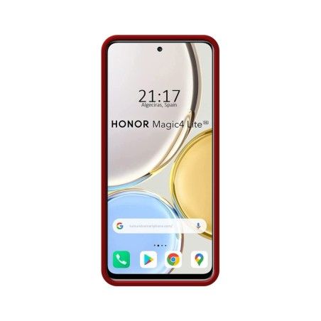 Funda Silicona Líquida Ultra Suave para Huawei Honor Magic 4 Lite color Roja