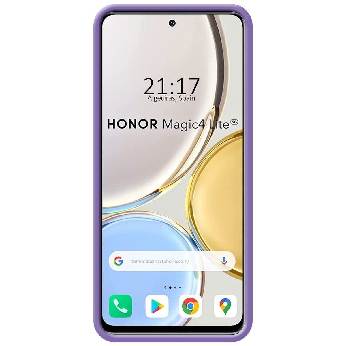 Funda Silicona Líquida Ultra Suave para Huawei Honor Magic 4 Lite color Morada