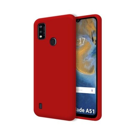 Funda Silicona Líquida Ultra Suave para ZTE Blade A51 color Roja