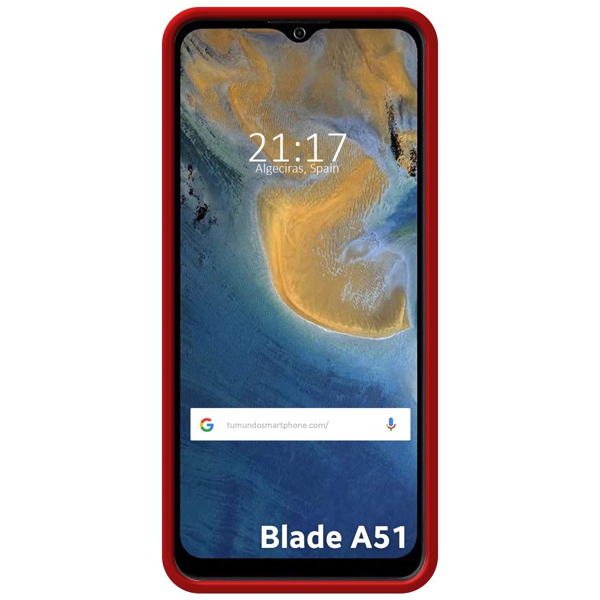 Funda Silicona Líquida Ultra Suave para ZTE Blade A51 color Roja